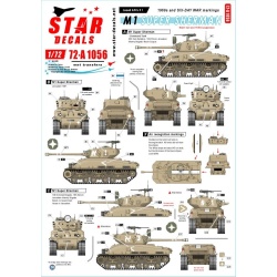 Star Decals 72-A1056, Israeli AFVs NO 1. M1 Super Sherman and M1 Supe, SCALE 1/72
