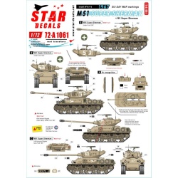 Star Decals 72-A1061, Israeli AFVs NO 6,1960 and Six-Day War markings, 1/72