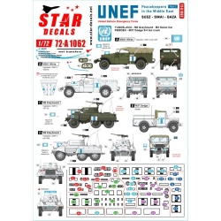 Star Decals 72-A1062, Peacekeepers in the Middle East NO 1. UNEF in Suez, S, 1/72