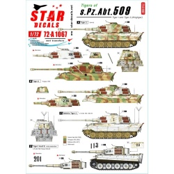 Star Decals 72-A1067, Tigers of sPzAbt 508.Tiger I and 2 on the Eastern front 1/72