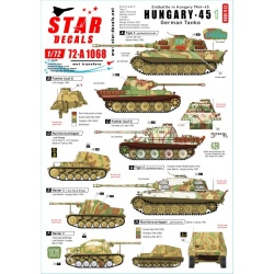 Star Decals, 72-A1068, Hungary 45 no 1. German tanks and AFVs in Hungary, 1/72