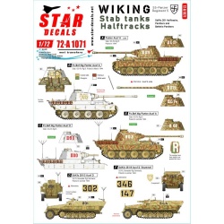 Star Decals 72-A1071, Wiking NO 2. SS-Pz.Regient 5. Stab tanks & Halftracks, 1/72