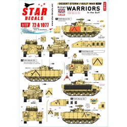 Star Decals 72-A1077, Desert Storm NO 1.British Warriors in the Gulf 1990-91, 1/72
