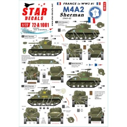 Star Decals, 72-A1081, French M4A2 Sherman , From Normandy to Paris, 1/72