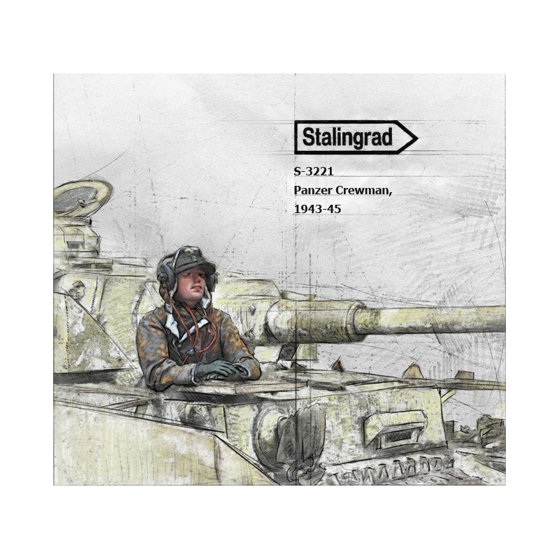 STALINGRAD MINIATURES, 1:35, S-3221 New! Panzer Crewman, 1943-45 (1 FIG.)