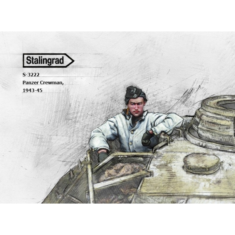 STALINGRAD MINIATURES, 1:35, S-3222 New! Panzer Crewman, 1943-45 (1 FIG.)