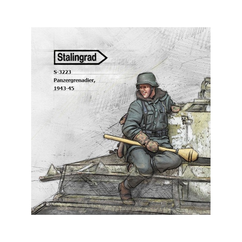 STALINGRAD MINIATURES, 1:35, S-3223 New! Panzergrenadier, 1944-45 (1 FIG.)