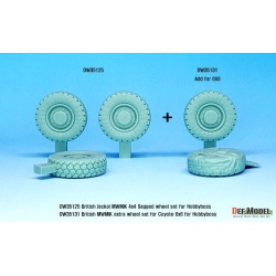 DEF. MODEL DW35131, British MWMIK Extra Sagged wheel set for 6X6 Coyote (for Hobbyboss 1/35), 1:35