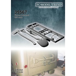 35567 3d printed US pioneer tools rack, SCALE 1:35 FC MODEL TREND