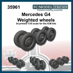 FC MODEL TREND 35961, Mercedes G4 "gelande" weighted wheels 3d printed, 1/35