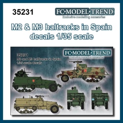 FC MODEL TREND 35231, M2 and M3 halftrack in Spain - Decals, SCALE 1/35
