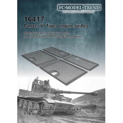FC MODEL TREND 16417, Tiger engine cover grilles 3d printed , 1/16 SCALE