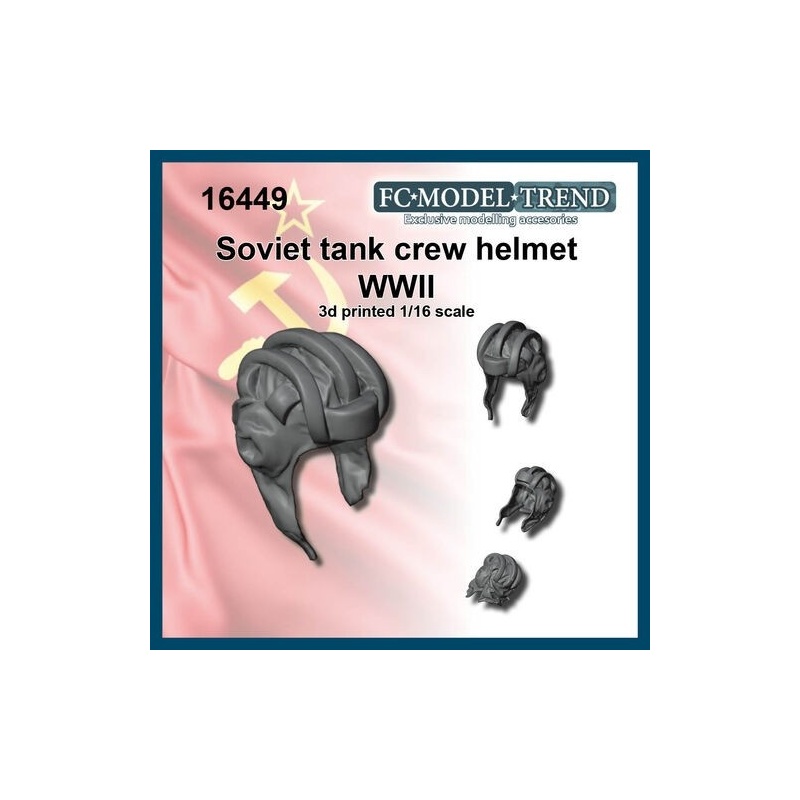 FC MODEL TREND 16449, Soviet tanker helmet WWII, 3d printed , 1/16