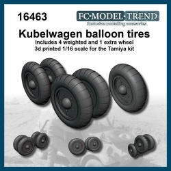 FC MODEL TREND 16463, Kubelwagen weighted desert tire wheels, 3d printed , 1/16