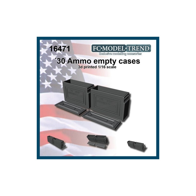 FC MODEL TREND 16471, 30´ empty ammo boxes (2ea), 3d printed , 1/16