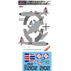 Mosquito over Dominican Republic - DECAL SET, LFC7293 , LF MODELS, 1:72