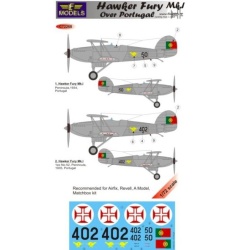Hawker Fury Mk.I over Portugal - DECAL SET, LFC72268, LF MODELS, 1:72