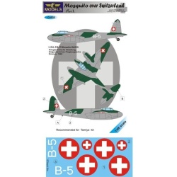 Mosquito over Switzerland Part I. - DECAL SET, LFC4838, LF MODELS, SCALE 1:48