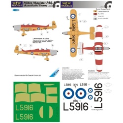 Miles Magister Mk.I Acrobatic Team - DECAL SET, LFC48123, LF MODELS, SCALE 1:48