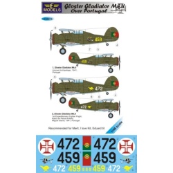 Gloster Gladiator Mk.II over Portugal- DECAL SET, LFC48213,LF MODELS, SCALE 1:48