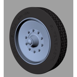 RE35-695 Sd.Kfz 8 solid rubber wheels, PANZER ART, 1:35