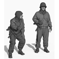 Panzer Art, FI35-140, US Army tankers in Ardennes set (2 FIG.), SCALE 1/35
