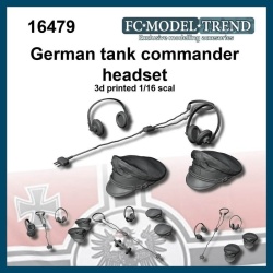 FC MODEL TREND 16479, German tank commander cap, headphones and microphone, 1/16
