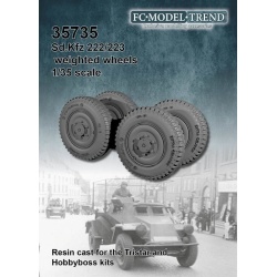 FC MODEL TREND 35735, Sd.Kfz. 221/222/223 weighted wheels, Resin cast , 1/35