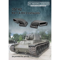 FC MODEL TREND 35742, KV-1/2 exhausts, 3d printed for ALL kits, 1/35