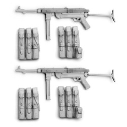 SOL RESIN FACTORY MM411, WWII German MP40 X2 set, SCALE 1:16