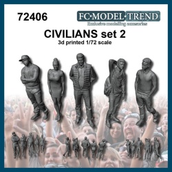 FC MODEL TREND 72406, Civilians 2 3d printed, 1/72 Scale