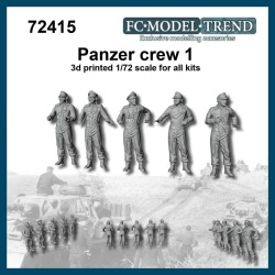 FC MODEL TREND 72415, Panzer crew, set 1, 3d printed, 1/72 Scale