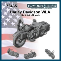FC MODEL TREND 72435 Harley Davidson WLA,3d printed,1/72 scale, Incl 2 full kits