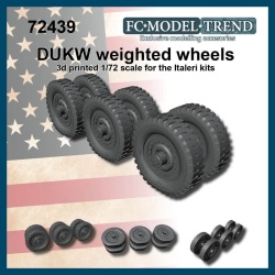 FC MODEL TREND 72439 DUKW weighted wheels,3d printed for Italeri kit, 1/72 Scaleheels, 3d printed for HAS, 1/72