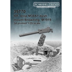 FC MODEL TREND 35770, Jeep M38A1 IDF dash mount M1919 MG, 3d printed, 1/35