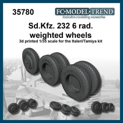 FC MODEL TREND 35780,Sd.kfz. 232 6 rad,weighted wheels Resin ca,3d printed, 1/35