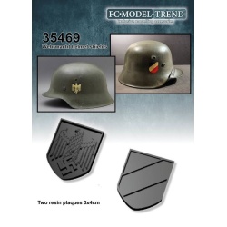 FC MODEL TREND 35469, Wehrmacht resin plaques 3x4cm, Resin cast, 1/35