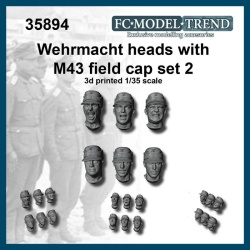 FC MODEL TREND 35894, Wehrmacht heads with M-43 cap, 3d printed, 1/35