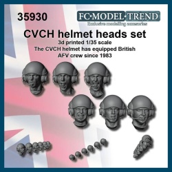 FC MODEL TREND 35930, Heads with CVCH tank crew helmet, 3d printed, 1/35