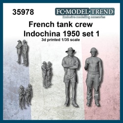 FC MODEL TREND 35978, French tank crew, Indochina 1950, set 1, 3d printed, 1/35
