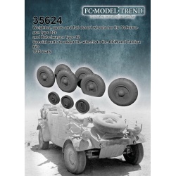 FC MODEL TREND 35624,Balloon weighted wheels for Kubelwagen and Volkswagen, 1/35