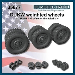 FC MODEL TREND 35677, DUKW weighted wheels, Resin cast, 1/35