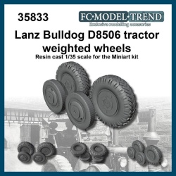FC MODEL TREND 35833,Weighted wheels for tractor Lanz Bulldog D8505,Resin c,1/35