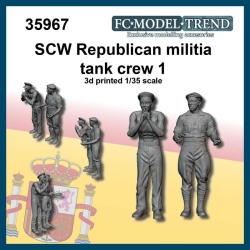 FC MODEL TREND 35967, SCW Republican militian tank crew, set 1, 3d printed, 1/35