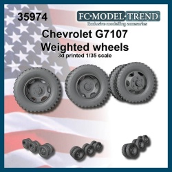FC MODEL TREND 35974, Chevrolet G7107 weighted wheels, 3d printed, 1/35
