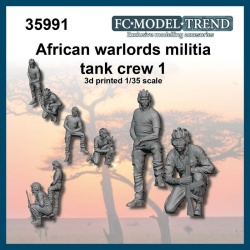 FC MODEL TREND 35991, African warlords militia,Tank Crew set 1, 3d printed, 1/35 , 3d printed, 1/35