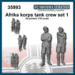 FC MODEL TREND 35993, Afrika Korps tank crew, set 1, 3d printed, 1/35
