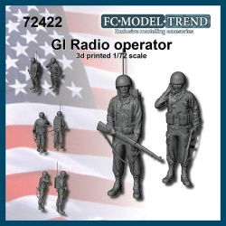 FC MODEL TREND 72422, GI Radio operator WWII USA , 3d printed, 1/72 Scale