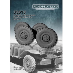 FC MODEL TREND 35513, Dodge WC directional tire wheels, Resin cast, 1/35