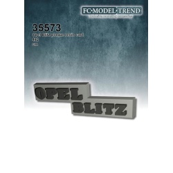 FC MODEL TREND 35573, Opel Blitz plaque, 2x4cm resin cast, 1/35